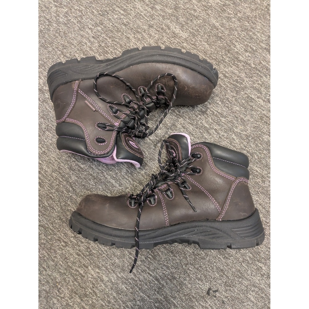 Avenger Work Boots Women Steel Toe Waterproof EH PR‎ Size 10 Wide Brown